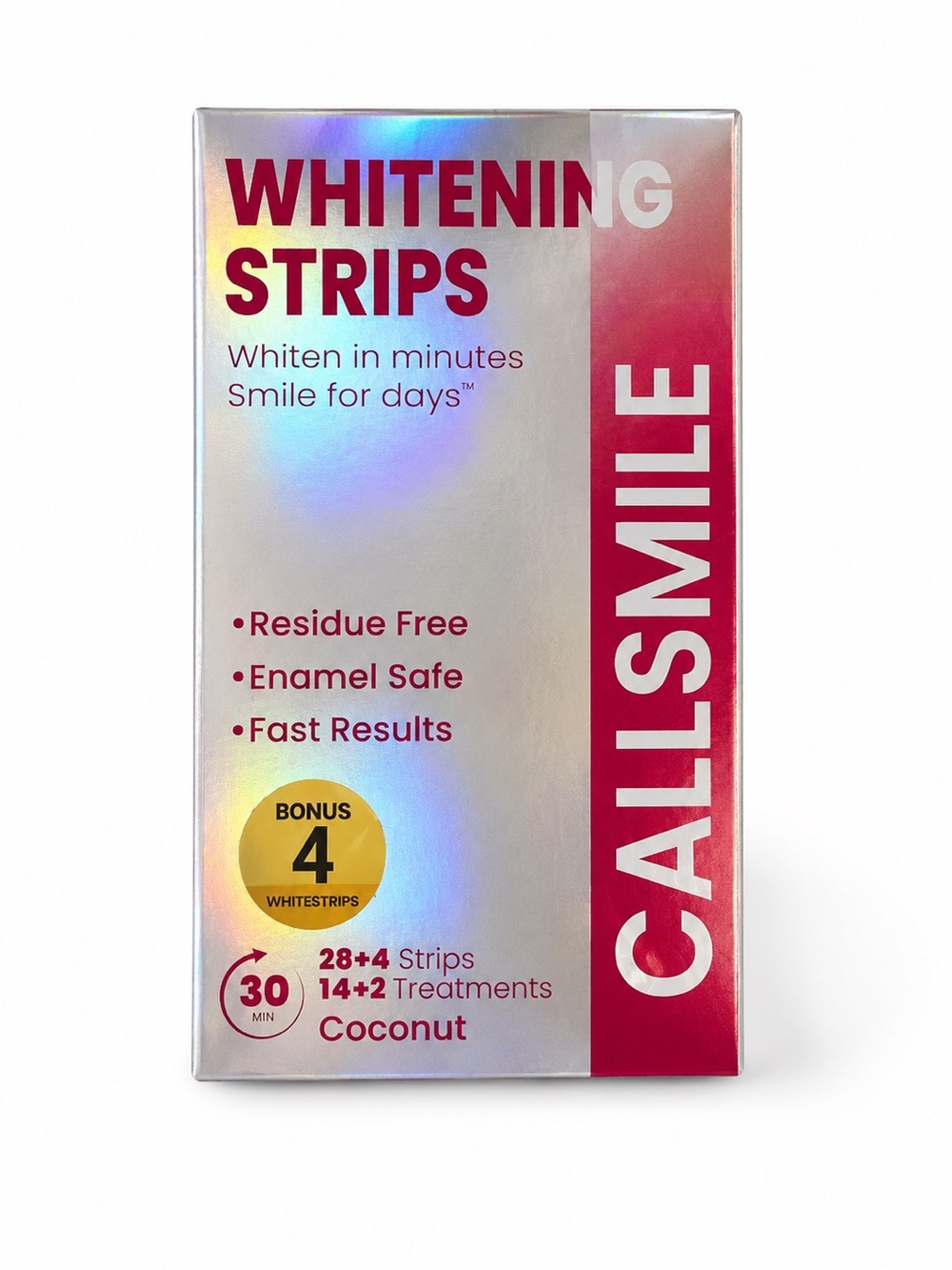 CALLSMILE Teeth Whitening Strips 28+4 | Coconut | New Sealed | 14 Treatments
